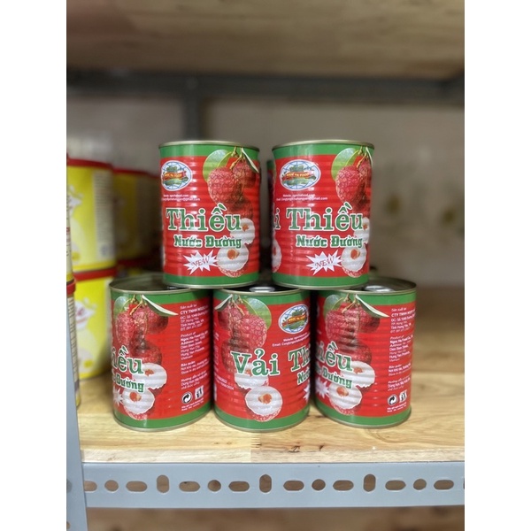 Vải ngâm nước đường - lon 565g