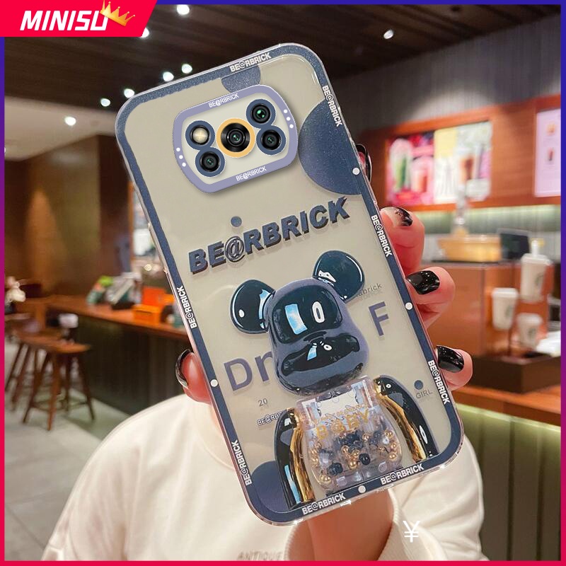 Ốp Điện Thoại Silicon Bảo Vệ Camera In Hình Gấu Đáng Yêu Cho Xiaomi Mi 11 11T 10T Pro 11Lite Poco X3 Pro NFC GT M3 F3