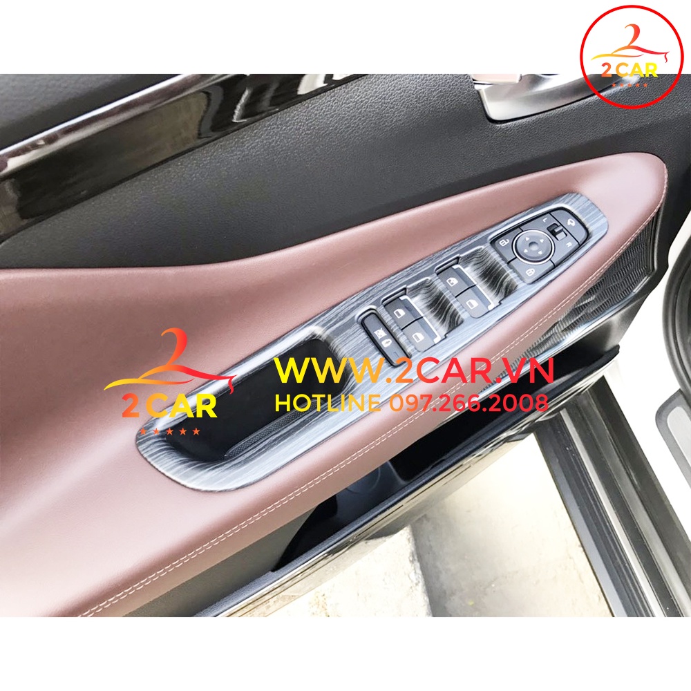 Ốp nội thất Huyndai Santafe 2019-2021 vân đá cao cấp, Ốp trang trí nội thất Santafe vân đá