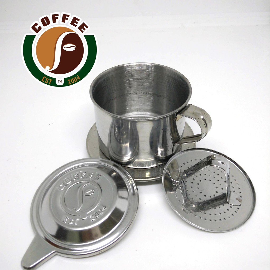 Phin pha cà phê Fcoffee (inox dập nổi)