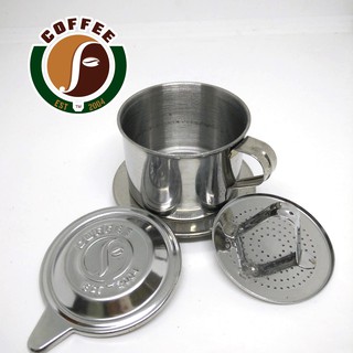 Phin pha cà phê Fcoffee (inox dập nổi)