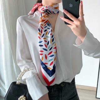 Khăn Lụa Vuông, Khăn Lụa Sơn Dầu Hottren 2021