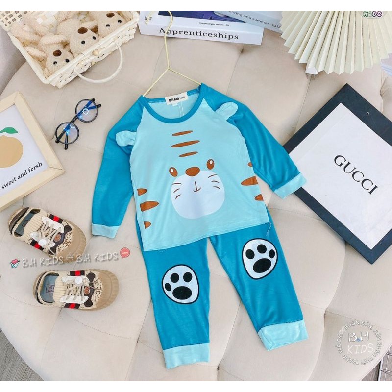 Bộ Thun Lạnh Dài Tay Thu Đông Tai Thú ngộ nghĩnh cho bé