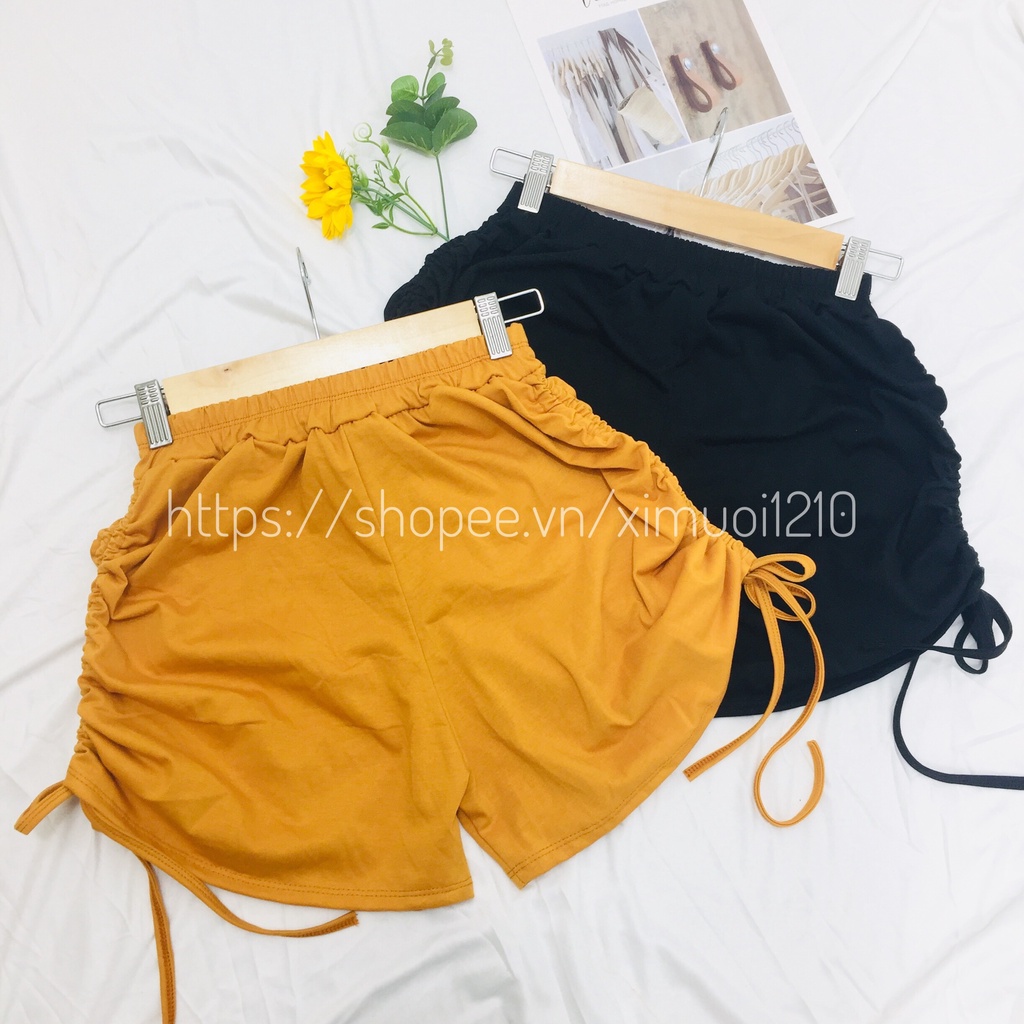 Quần Đùi Nữ Rút Dây Thun Cotton Đẹp [Video+ Ảnh Thật]