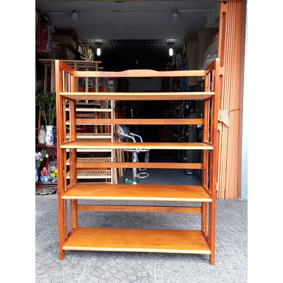 Kệ sách gỗ 4 tầng ngang 80cm - Lê Tâm Furniture