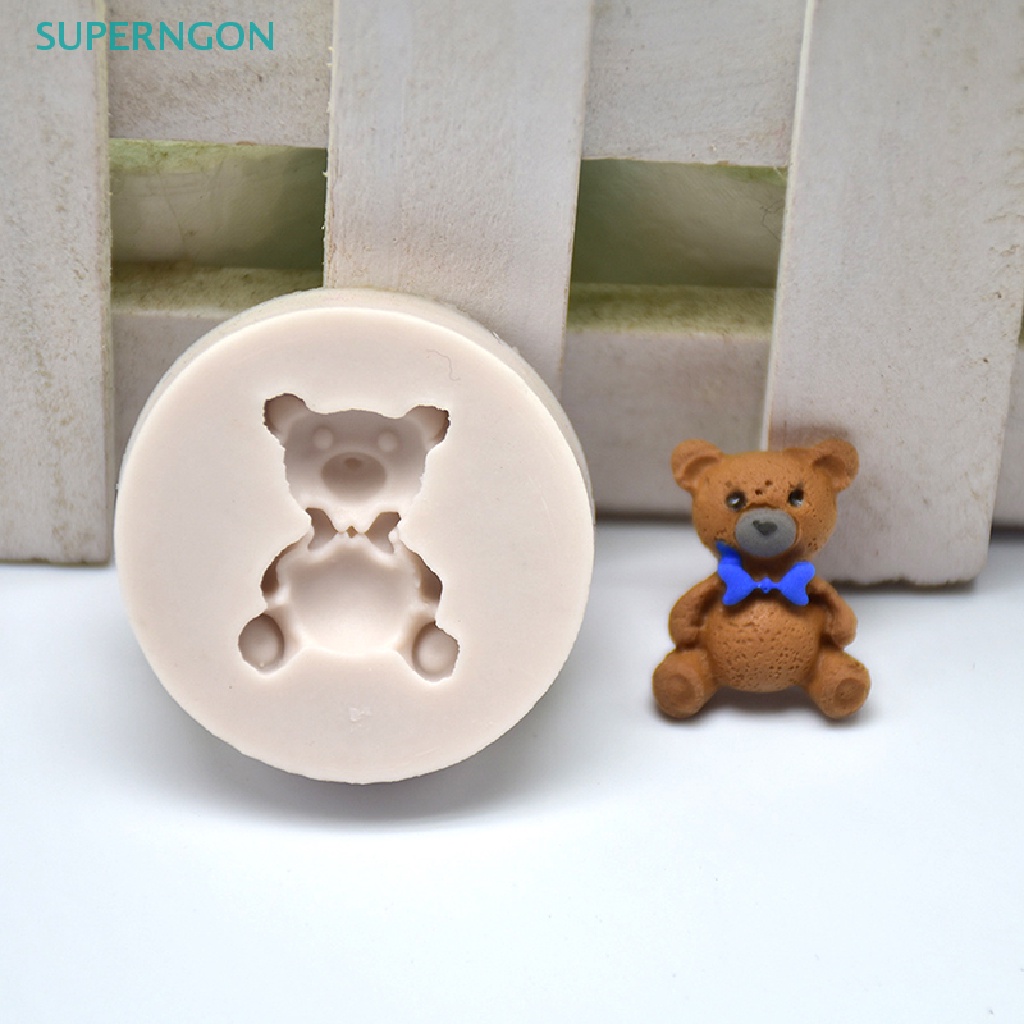 1 Khuôn Silicone TạO HìNh Chú GấU Dễ Thương Trang Trí BáNh