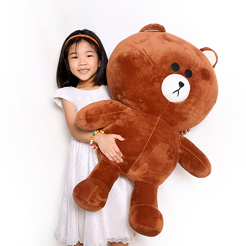 Gấu Bông Brown - Gấu Bông Brown To Cao Cấp Màu Socola Khổ Vải 95cm tới 1m5 Qùa Tặng Ý Nghĩa