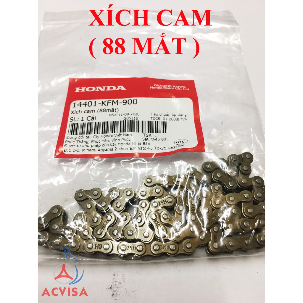 Xích cam (88 mắt) xe SUPER DREAM (STD), (HT); WAVE RSX; WAVE RSV (phanh đĩa/vành đúc) REPSOL; WAVE S; WAVE RS; Waveα;...