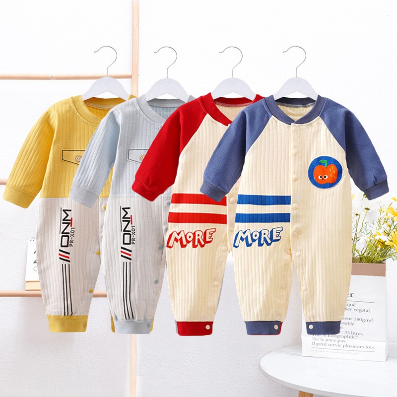 Body dài tay liền thân, bodysuit dài tay vải sợi tre cao cấp cho bé trai và bé gái sơ sinh từ 3-16kg - BD71