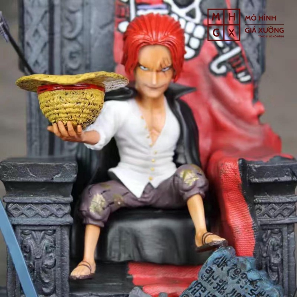 Mô hình One Piece Shanks Tóc Đỏ 1 trong tứ hoàng cao 23cm + phụ kiện đi kèm , figure one piece , mô hình giá xưởng