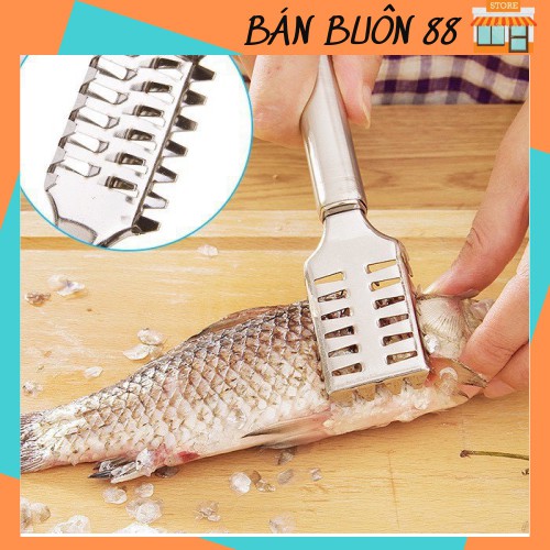 ❌BÁN SỈ⛔ Dụng Cụ Lóc - Đánh Vảy Da Cá Bằng Inox 88211 Giang Phạm
