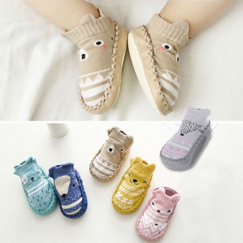 Giày Vải Cotton Chống Trượt Đáng Yêu Cho Bé Tập Đi