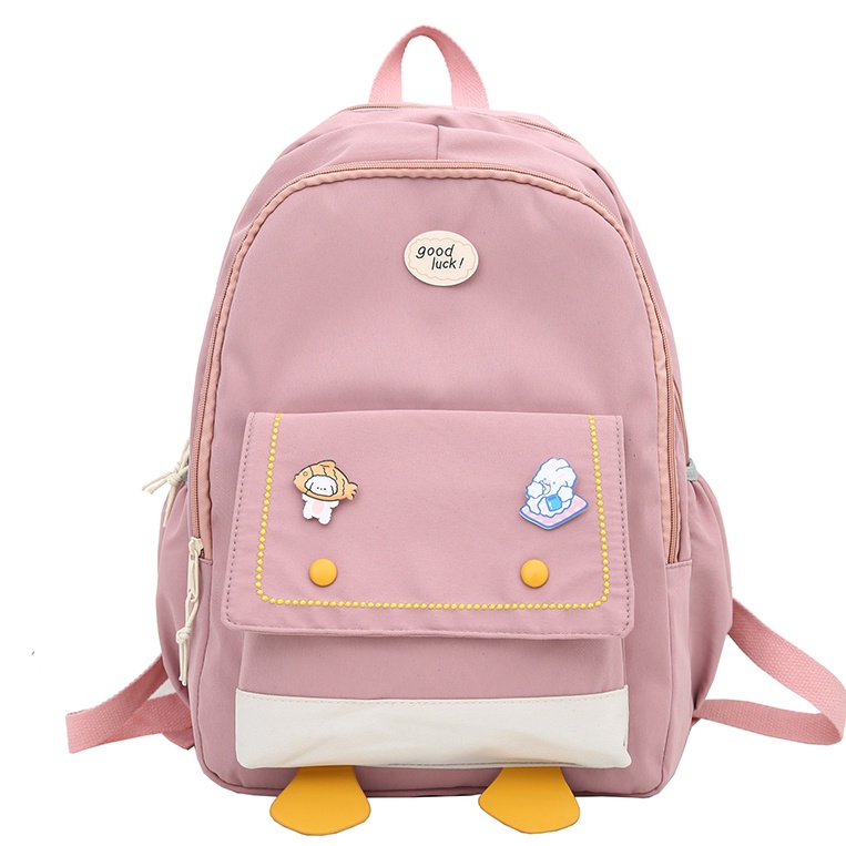Balo nữ sinh vải mềm chống thấm nước hàng cao cấp siêu đẹp size 44cm -TẶNG KÈM GHIM GHIM CÀI SIÊU XINH BALO-560