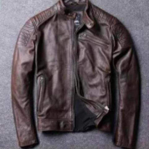 Áo da bò jacket biker - NDD leather