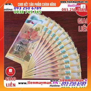 [GIÁ SỐC] Tờ tiền cổ đẹp nhất thế giới, Trinidad và Tobago 50 dollars polymer