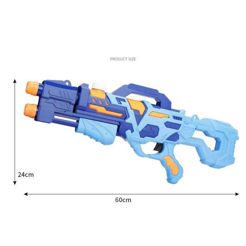 Đồ chơi súng bắn nước mùa hè loại to 2 vòi dài 60cm - phun nước áp lực lớn cho trẻ em