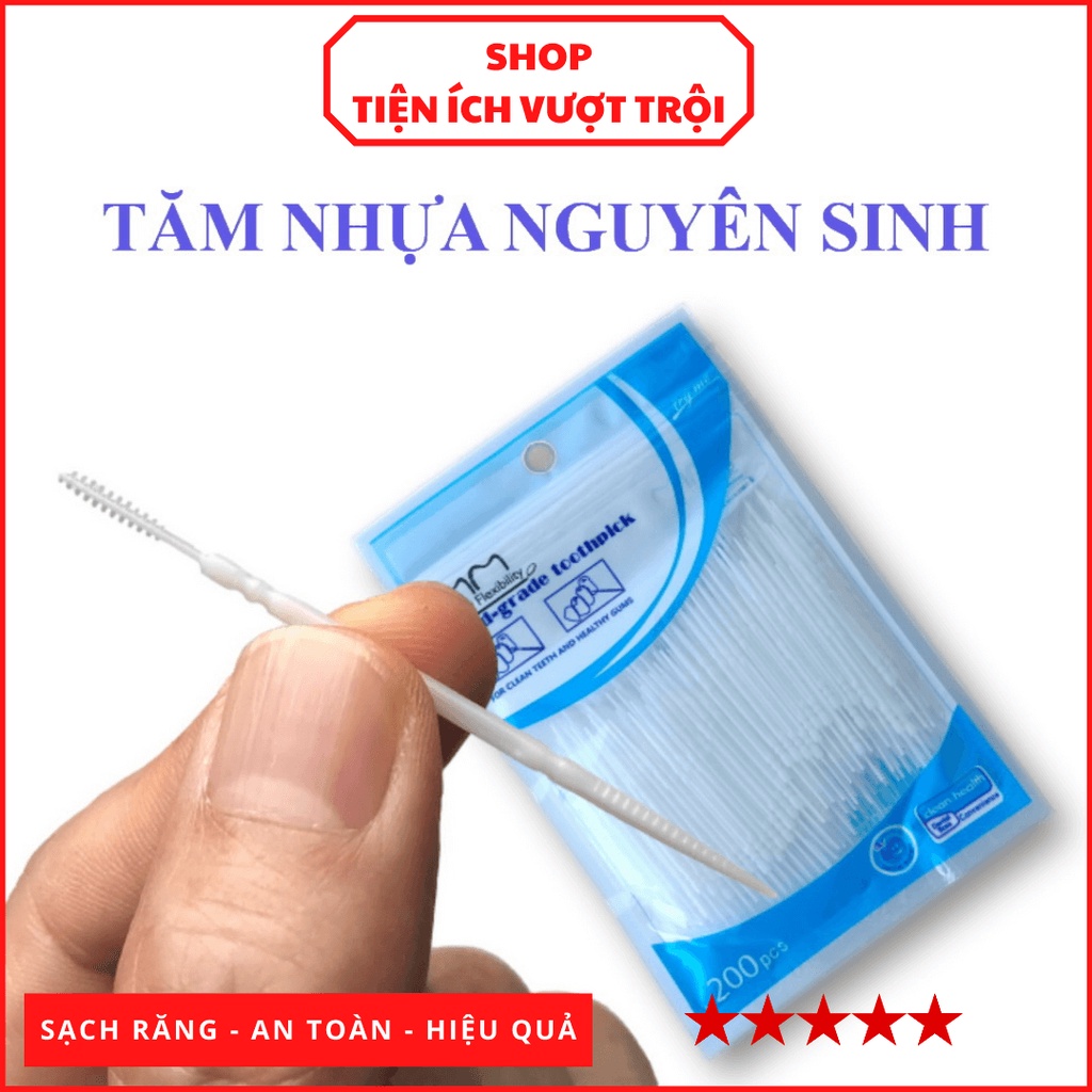 Túi tăm răng bằng nhựa nguyên sinh, dẻo dai, vệ sinh sạch kẽ răng, không bị ẩm mốc-Tiện Ích Vượt Trội