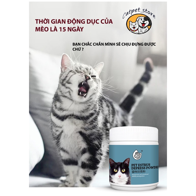 Bột an thần cho mèo,phù hợp cho thú cưng vừa triệt sản, động dụng , cáu bẩn