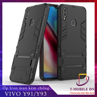 Ốp lưng Vivo Y91/ Vivo Y93 iron man chống sốc có giá đỡ xem video tiện lợi