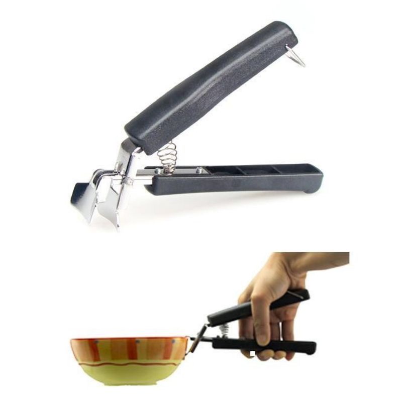 Dụng cụ kẹp inox có lò xo gắp thức ăn chống nóng tay cầm