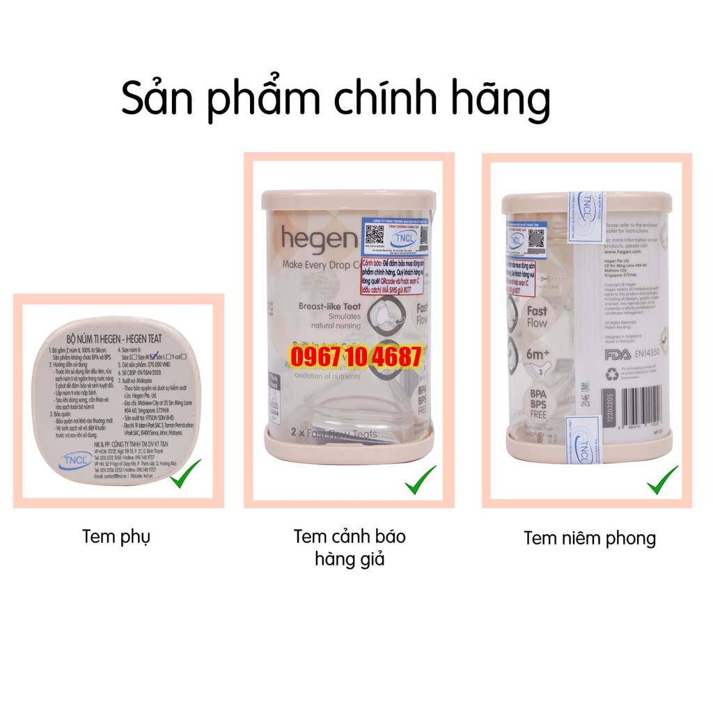 Bình Sữa Hegen Chính Hãng 60/150/240/330 ML Nhập Khẩu Singapore Cho Bé Sơ Sinh Đến 9 Tháng Tuổi