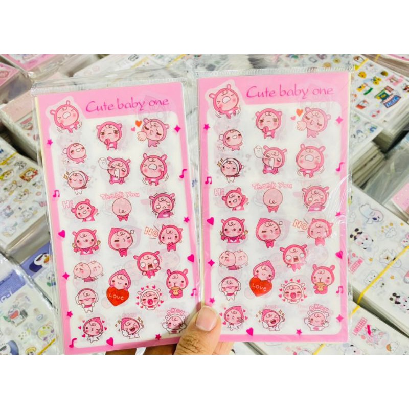 SET 6 TẤM STICKER TRANG TRÍ SỔ,DECOR BÀN HỌC SIÊU XINH |CHEESE CUTE