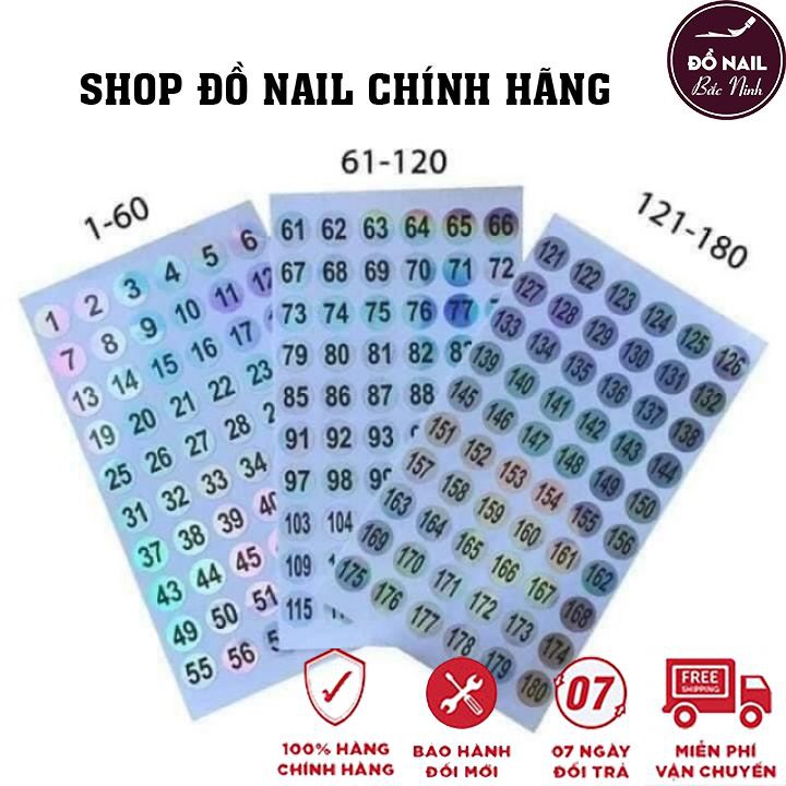 Tem Dán Số Chai Sơn, Decal Số Dán Chai Sơn