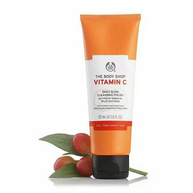 THE BODY SHOP (Hàng Mới Về) Dung Dịch Làm Sạch Cơ Thể Vitamin C Hàng Ngày 125ml