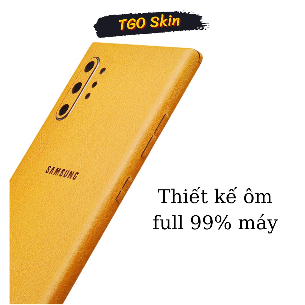 Miếng dán skin da Samsung Note 10 / Note 10 Plus / Note 20 / Note 20 Ultra full máy