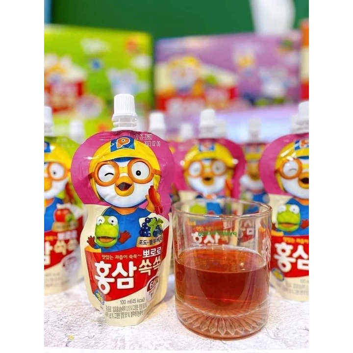 Nước Hồng Sâm Hàn Quốc Pororo Thơm Ngon Tăng Cường Hệ Miễn Dịch Bổ Sung Vitamin