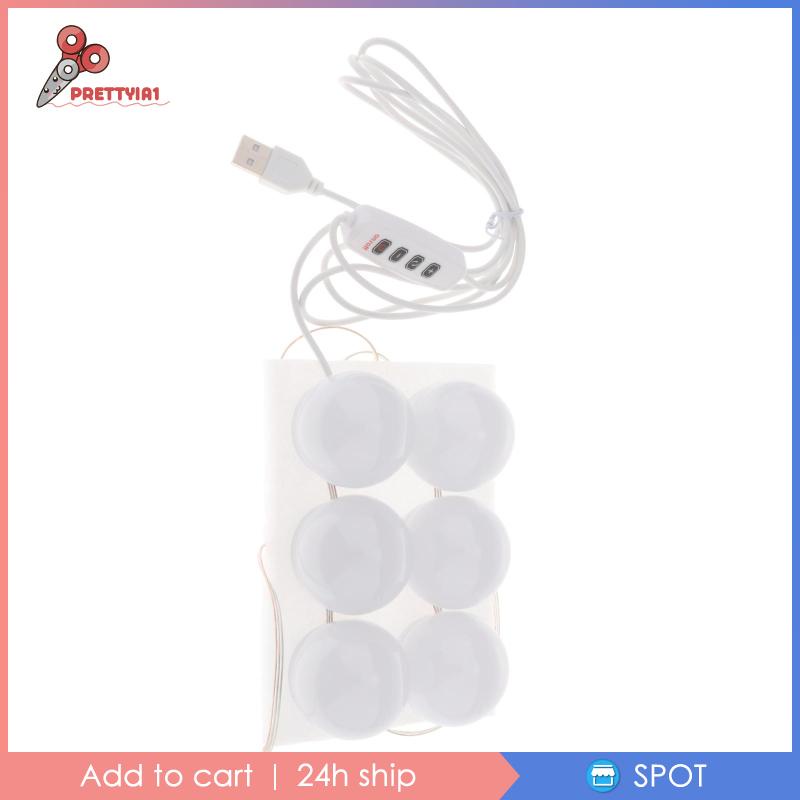 [Prettyia1] Bộ Bóng Đèn LED Gắn Gương Trang Điểm Phong Cách Hollywood