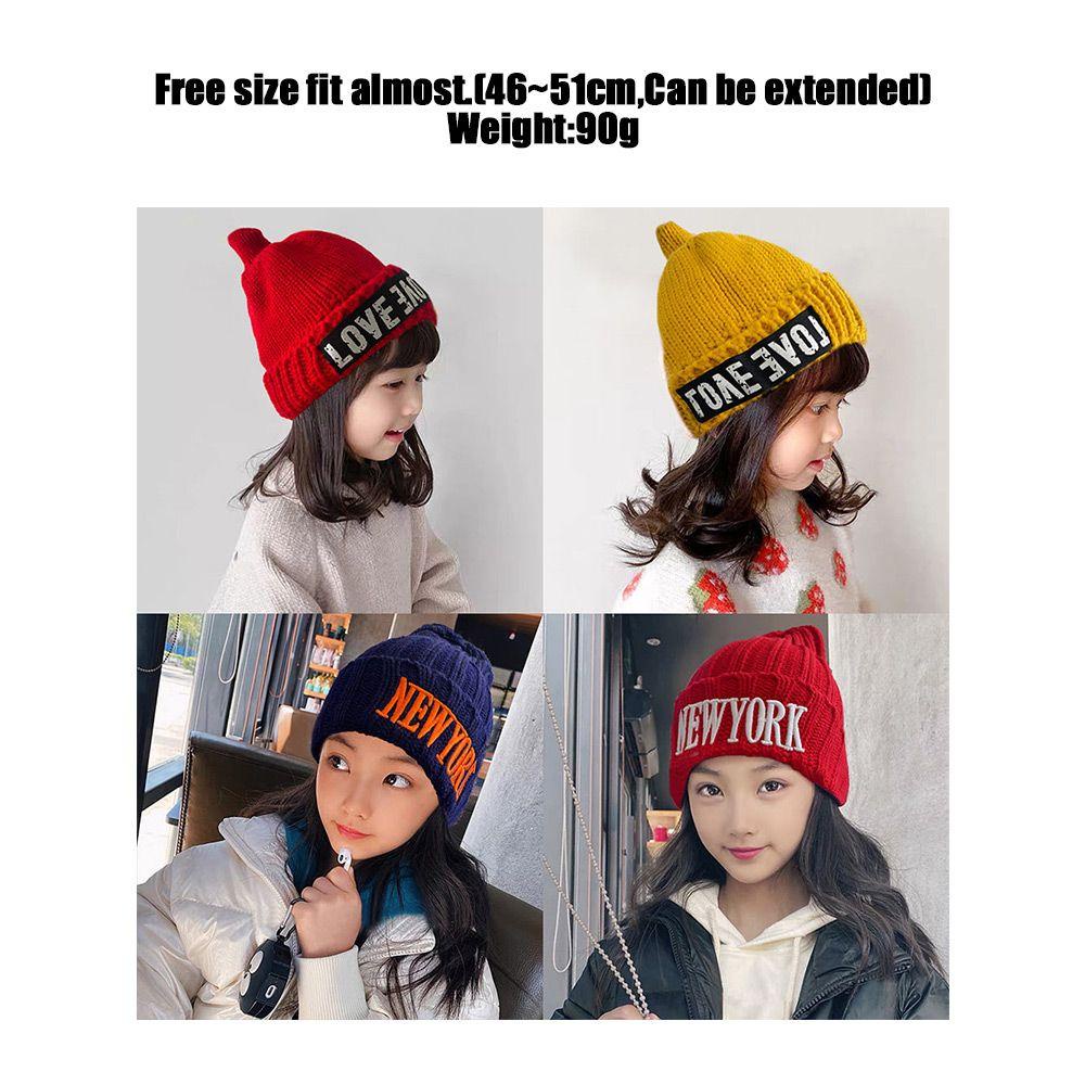 Mũ Beanie Đan Len Màu Trơn Dễ Thương 4 Màu Lựa Chọn Cho Bé