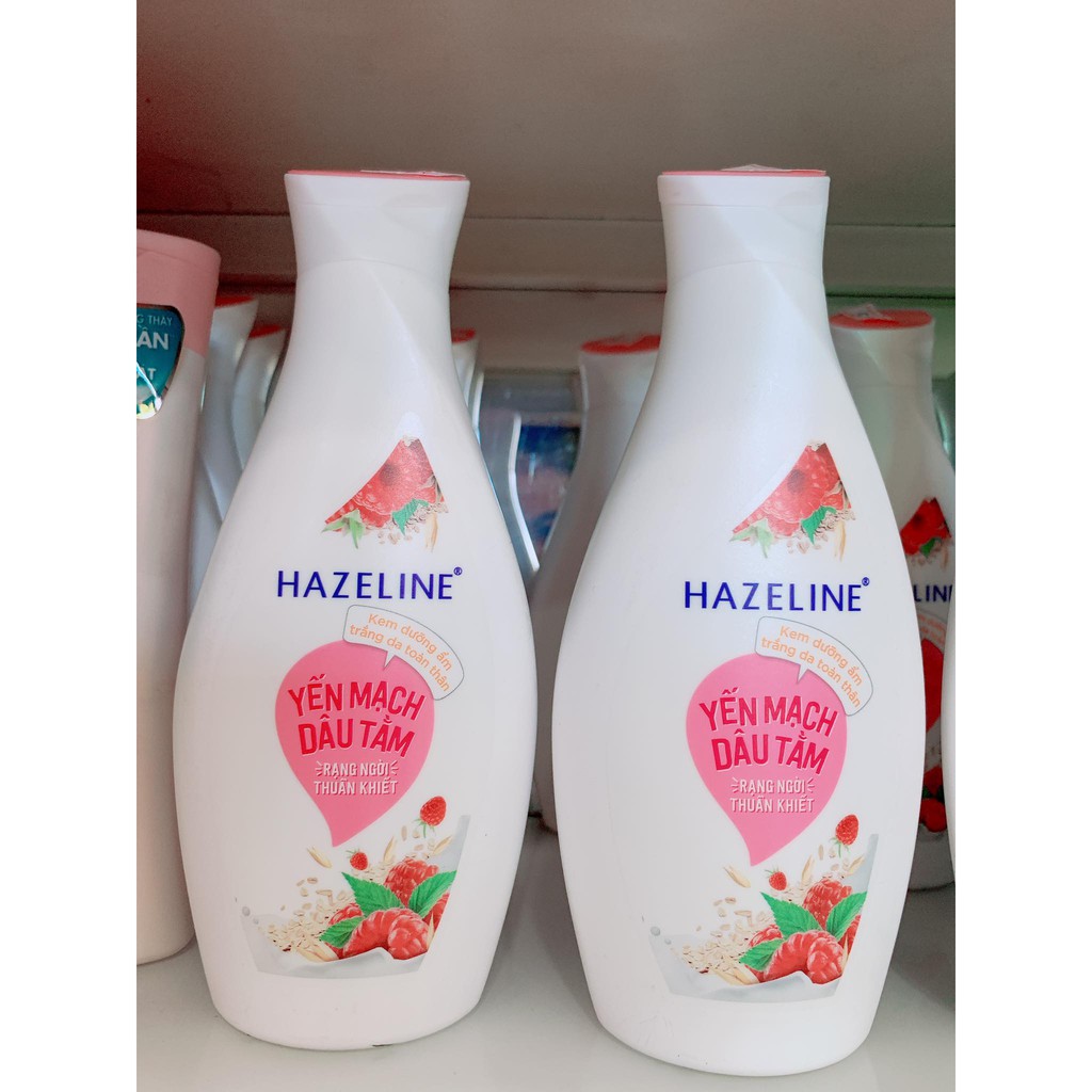 Sữa dưỡng thể dưỡng ẩm Hazeline Yến mạch và dâu tằm 230 ml và matcha lưu đỏ