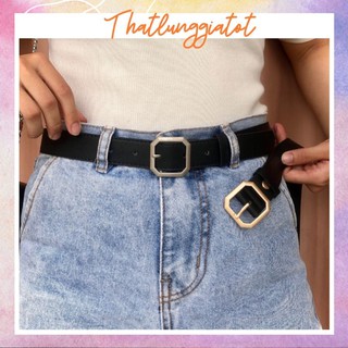 Thắt lưng nữ vuông Ulzzang TL005 (Hỗ trợ bấm, cắt dây nịt) - Thắt Lưng Giá Tốt