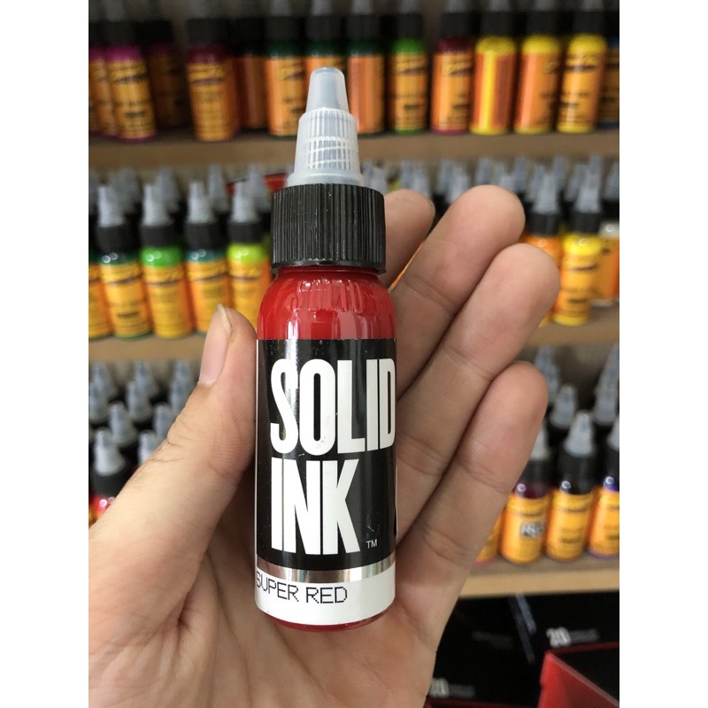 mực xăm Solid Ink super red chínhanx USA