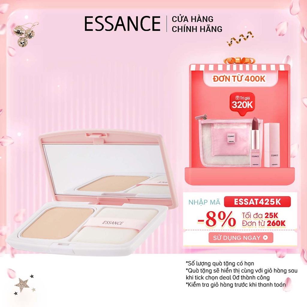 [Mã COSBE3 giảm 10%]Phấn nền siêu mịn lâu trôi Essance Veil Fit Two Way Cake SPF40/PA++ 7g