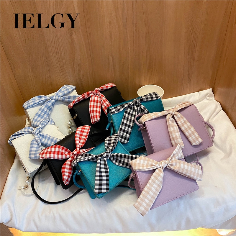 Túi đeo vai IELGY đính thắt nơ kiểu dáng độc đáo thời trang cho nữ