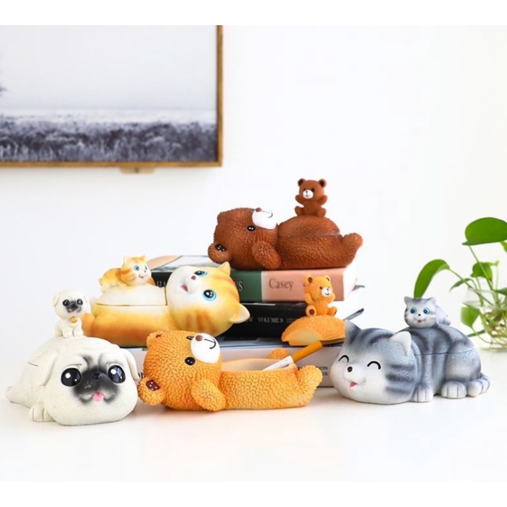 Gạt Tàn Thuốc Lá Hình Thú cao cấp siêu bền, tiện dụng, làm vật trang trí xinh xắn