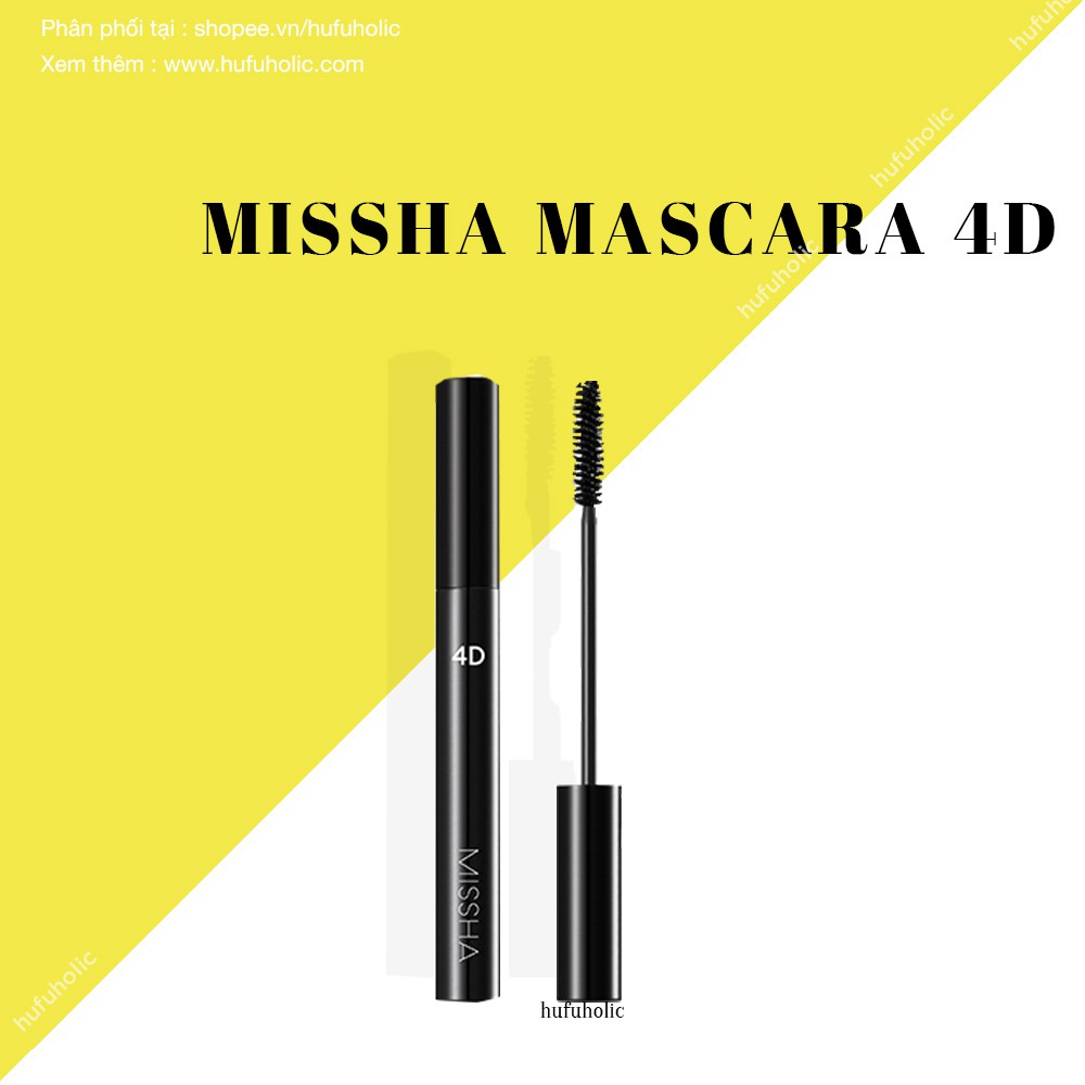 Chuốt mi MISSHA 4D Mascara lâu trôi dày và dài mi cong mi MISH12