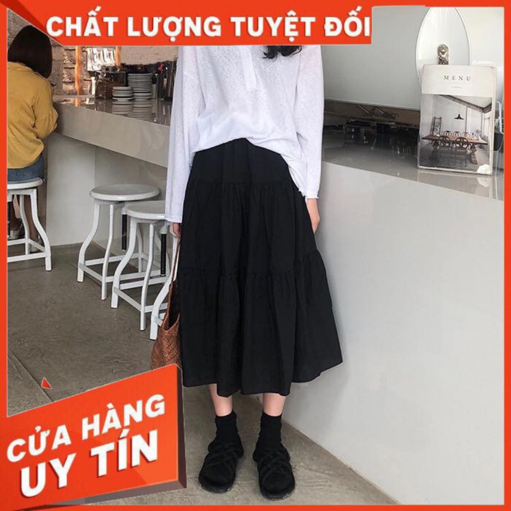 Chân Váy Nữ 🦋 Chân váy Vintage 2 lớp Siêu Xinh 2 màu 🦋 47 | BigBuy360 - bigbuy360.vn