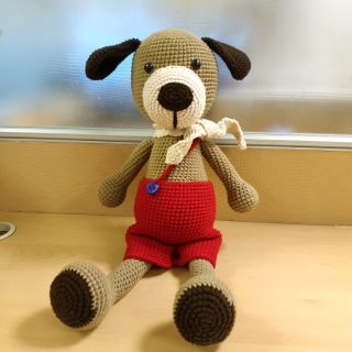 Chó Max móc handmade bằng len. Hàng order sau 1 tuần