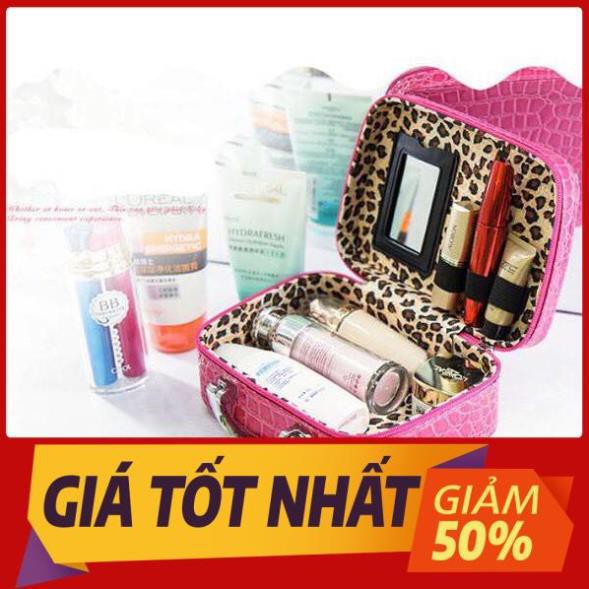 Túi/Cốp đựng mỹ phẩm vân cá sấu _ Giá Bán Sỉ Lẻ (Giá sỉ)