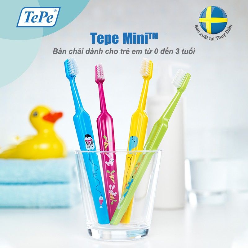 Bàn chải đánh răng siêu mềm cho bé từ 1-3 tuổi Tepe Mini X-soft