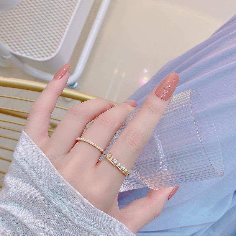 Set 14 nhẫn mạ vàng hình vương miện xinh xắn