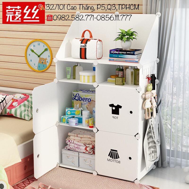 MẪU SIÊU TIỆN ÍCH- TỦ NHỰA LẮP GHÉP 6 NGĂN 2 GÓC-SÂU 47cm