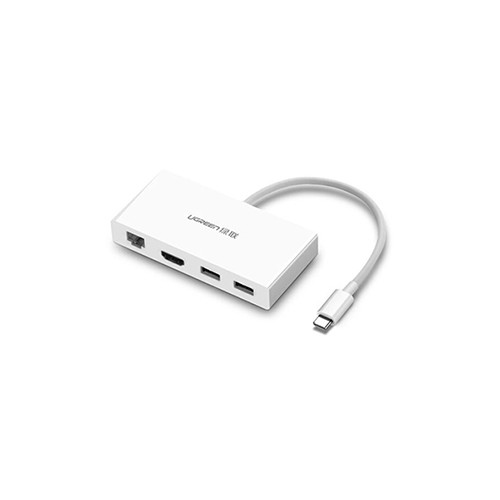 Cáp Chuyển USB Type-C Sang HDMI+Lan+Hub USB 3.0 Ugreen 40377.
