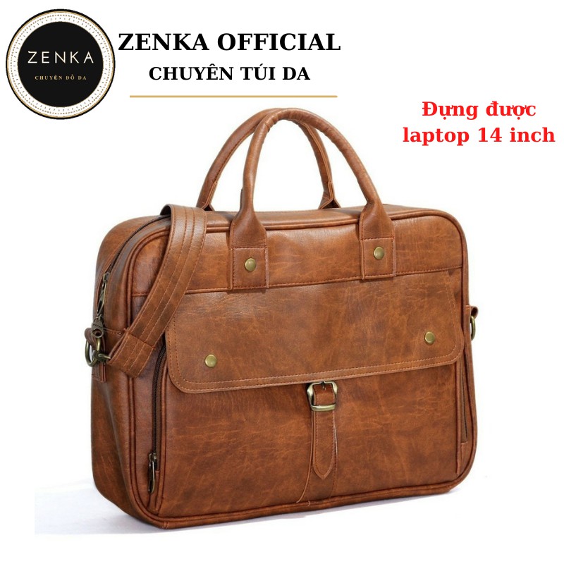 Túi xách công sở, cặp da đựng laptop Zenka nhiều ngăn sang trọng và lịch lãm