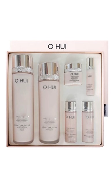 Bộ Dưỡng Ohui Nước Hoa Hồng, Sữa Dưỡng Giúp Da Căng Mịn Ohui Miracle Moisture Special Set 6pcs