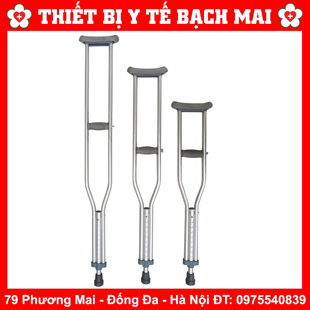 Nạng Chống Nách Bằng Inox Siêu Chắc Chắn - 01 Chiếc