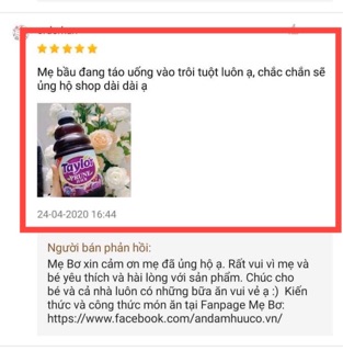 Nước mận hữu cơ Taylor